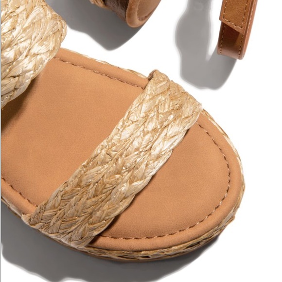 Platform Espadrille Sandals in Beige - Picture 3 of 4